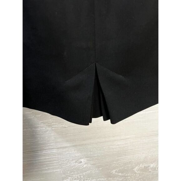 Ann Taylor A-Line Skirt Womens Black Back Slit Size 6 - Picture 4 of 4